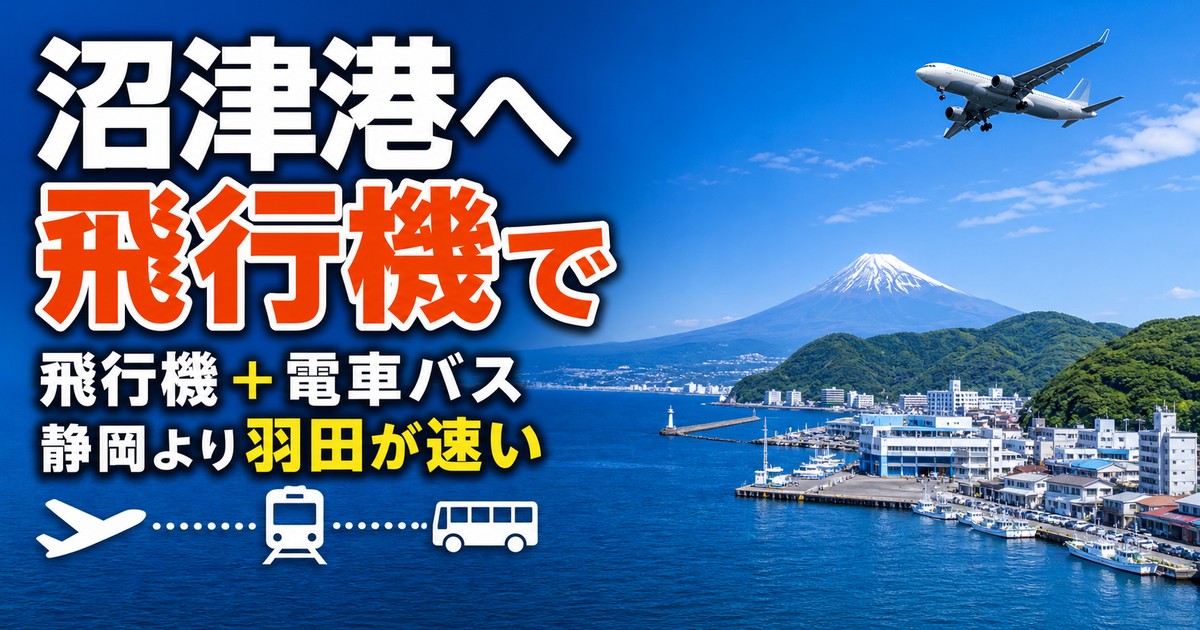 沼津港へ飛行機で行くには｜羽田・富士山静岡空港からのアクセスと所要時間まとめ のサムネイル