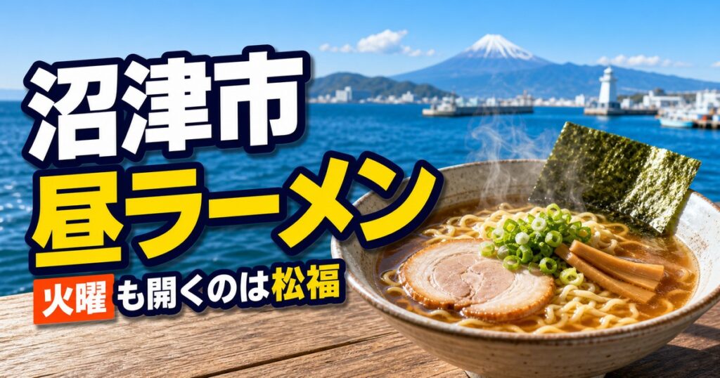 沼津港のラーメン店マップ｜昼に食べられる地元の一杯【2026年最新】