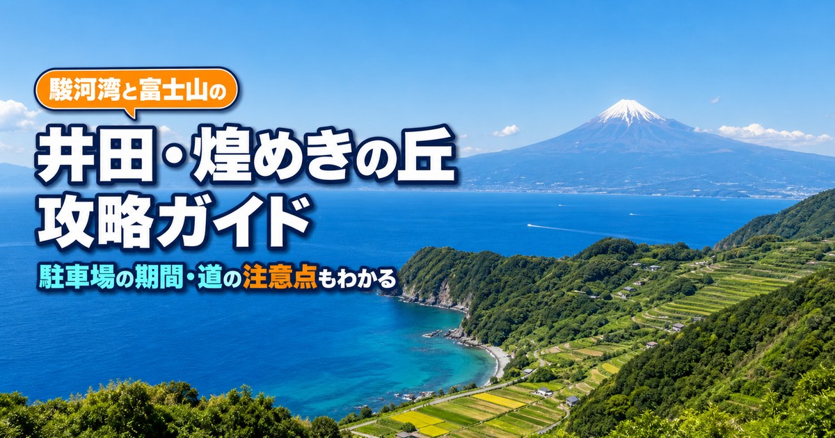 沼津市の井田・煌めきの丘｜駿河湾の眺めと行き方